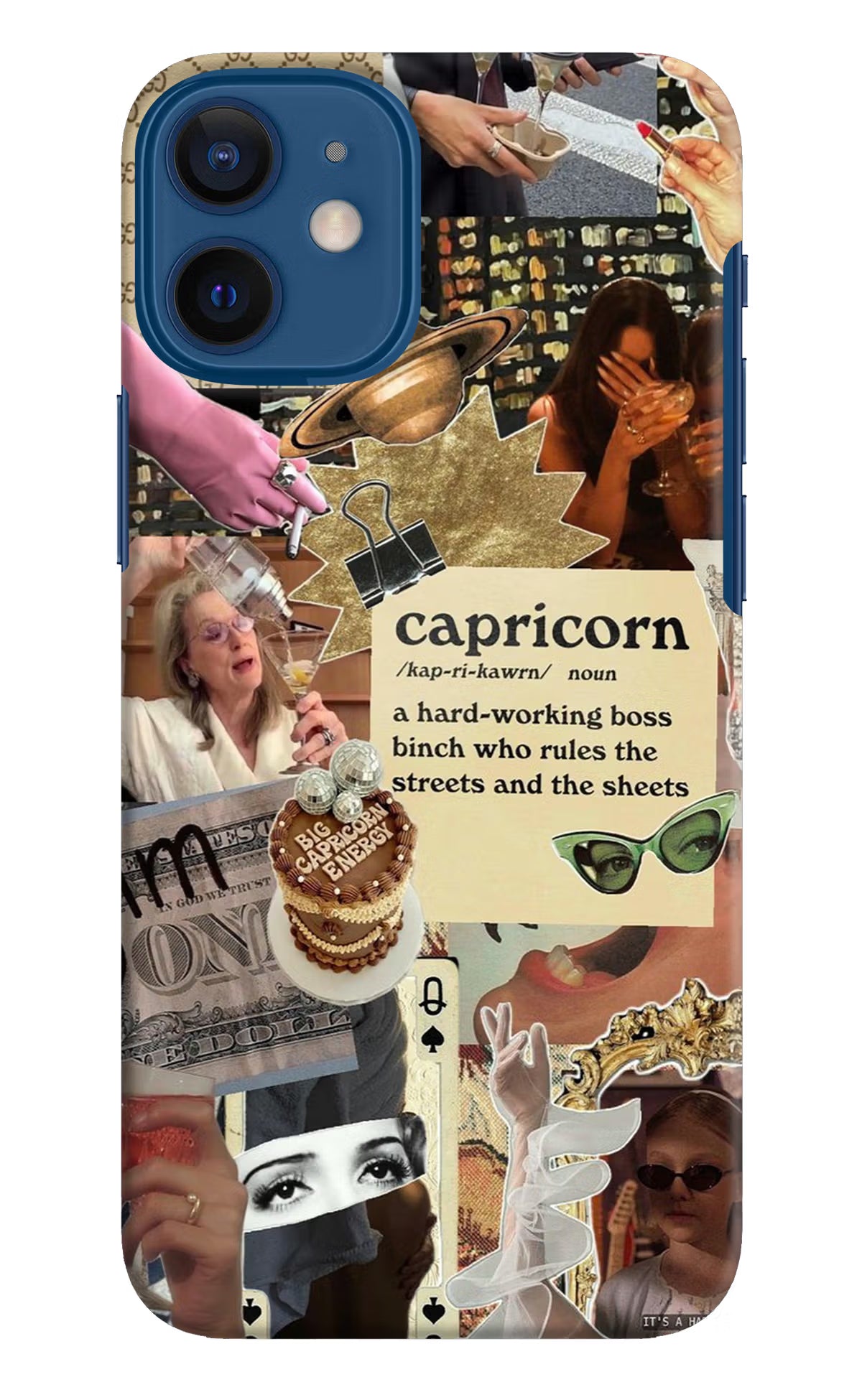 Capricorn Zodiac iPhone 12 Mini Hard Case Back Cover by Casekaro