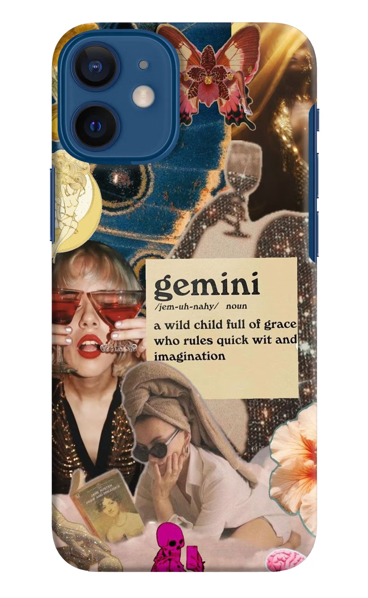 Gemini Zodiac iPhone 12 Mini Hard Case Back Cover by Casekaro