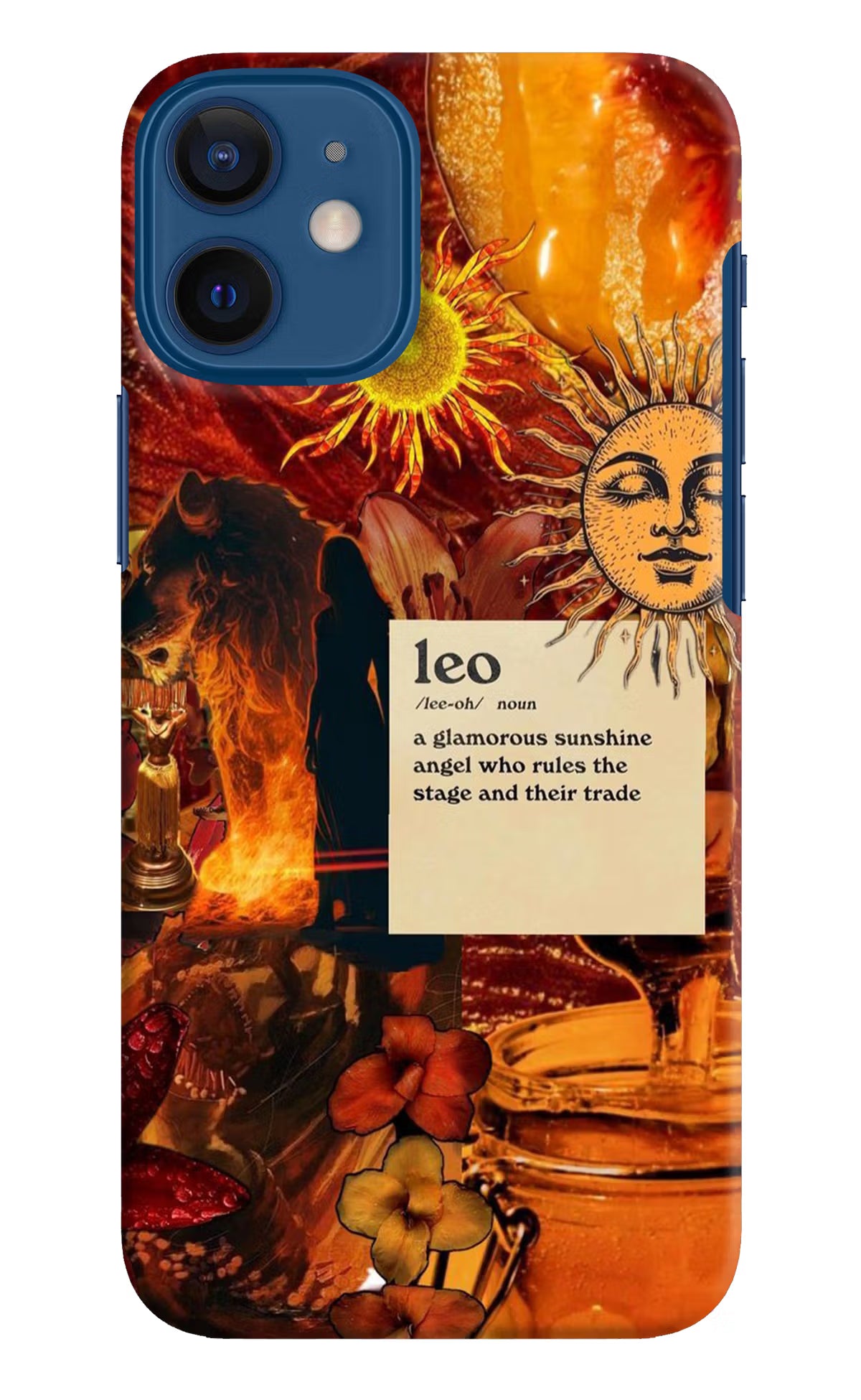 Leo Zodiac iPhone 12 Mini Hard Case Back Cover by Casekaro