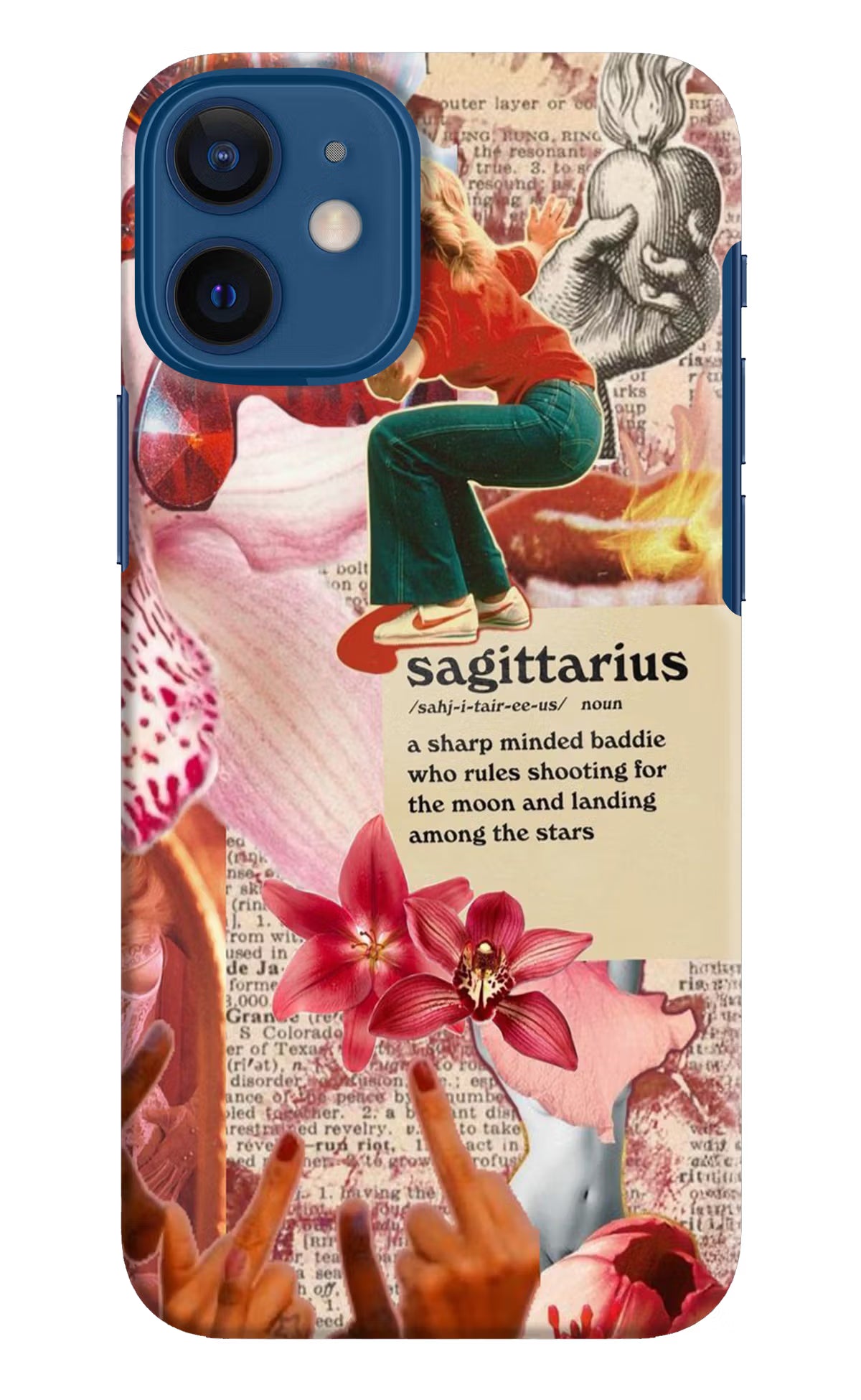 Sagittarius Zodiac iPhone 12 Mini Hard Case Back Cover by Casekaro