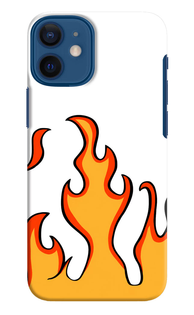 Fired Up – White iPhone 12 Mini Hard Case Back Cover by Casekaro