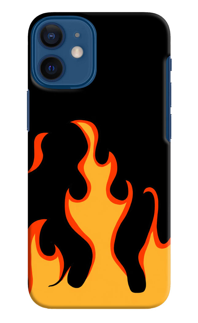 Fired Up – Black iPhone 12 Mini Hard Case Back Cover by Casekaro