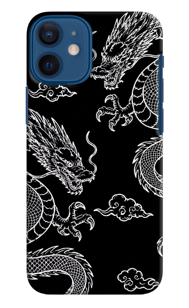Twin Dragons iPhone 12 Mini Hard Case Back Cover by Casekaro