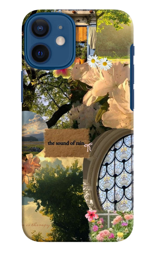 Rain iPhone 12 Mini Hard Case Back Cover by Casekaro