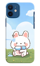Bunny Treat iPhone 12 Mini Hard Case Back Cover by Casekaro