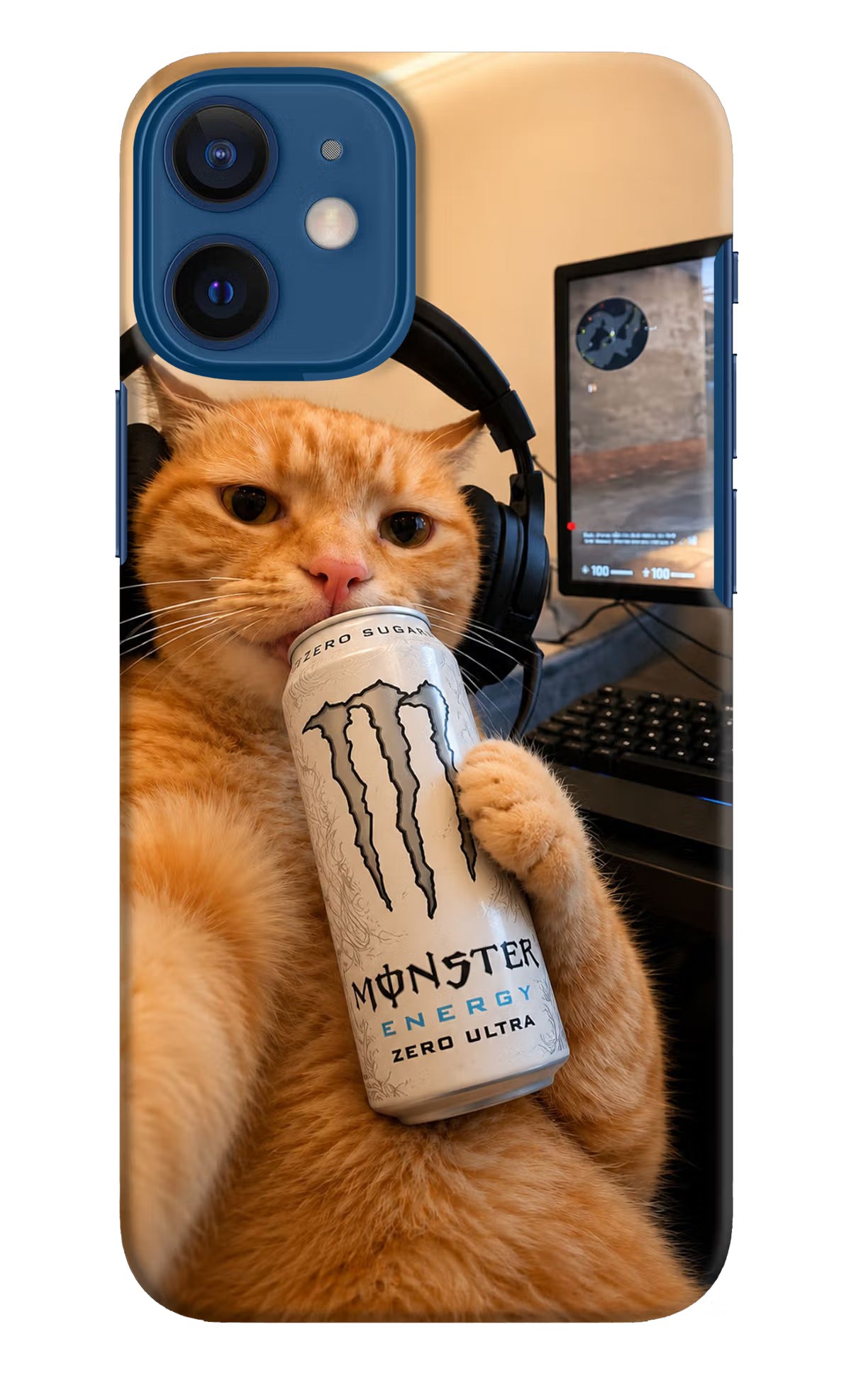 Gamer Cat Energy iPhone 12 Mini Back Cover