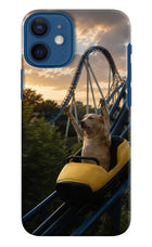 Rollercoaster Dog iPhone 12 Mini Hard Case Back Cover by Casekaro