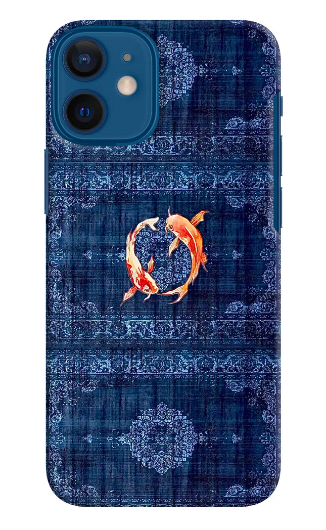 Koi Blue iPhone 12 Mini Hard Case Back Cover by Casekaro