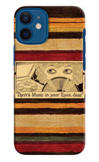 Vinyl Stripes iPhone 12 Mini Hard Case Back Cover by Casekaro