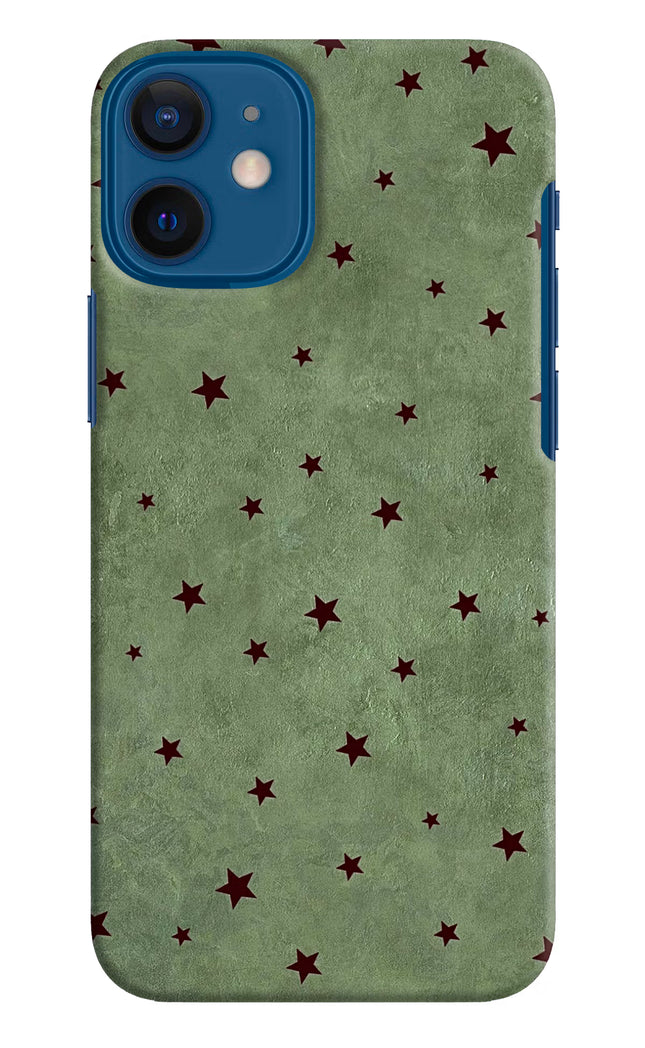 Green Stars iPhone 12 Mini Hard Case Back Cover by Casekaro