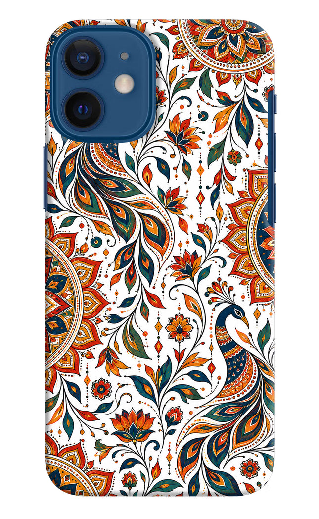 White Mayura iPhone 12 Mini Hard Case Back Cover by Casekaro