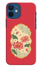 Pink Lotus iPhone 12 Mini Hard Case Back Cover by Casekaro