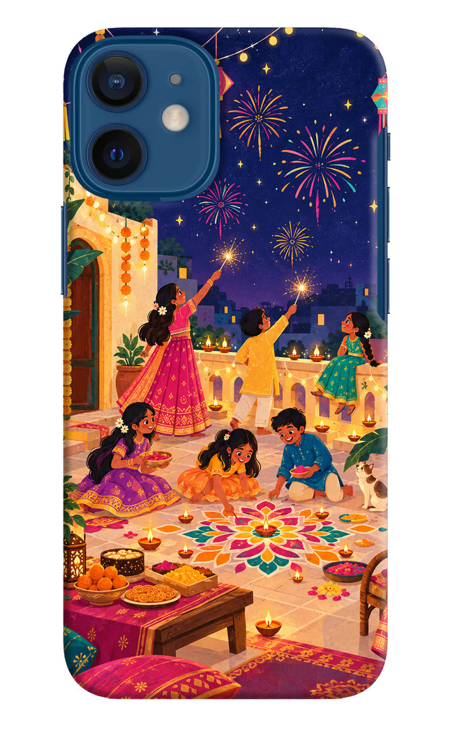 Diwali Night iPhone 12 Mini Hard Case Back Cover by Casekaro