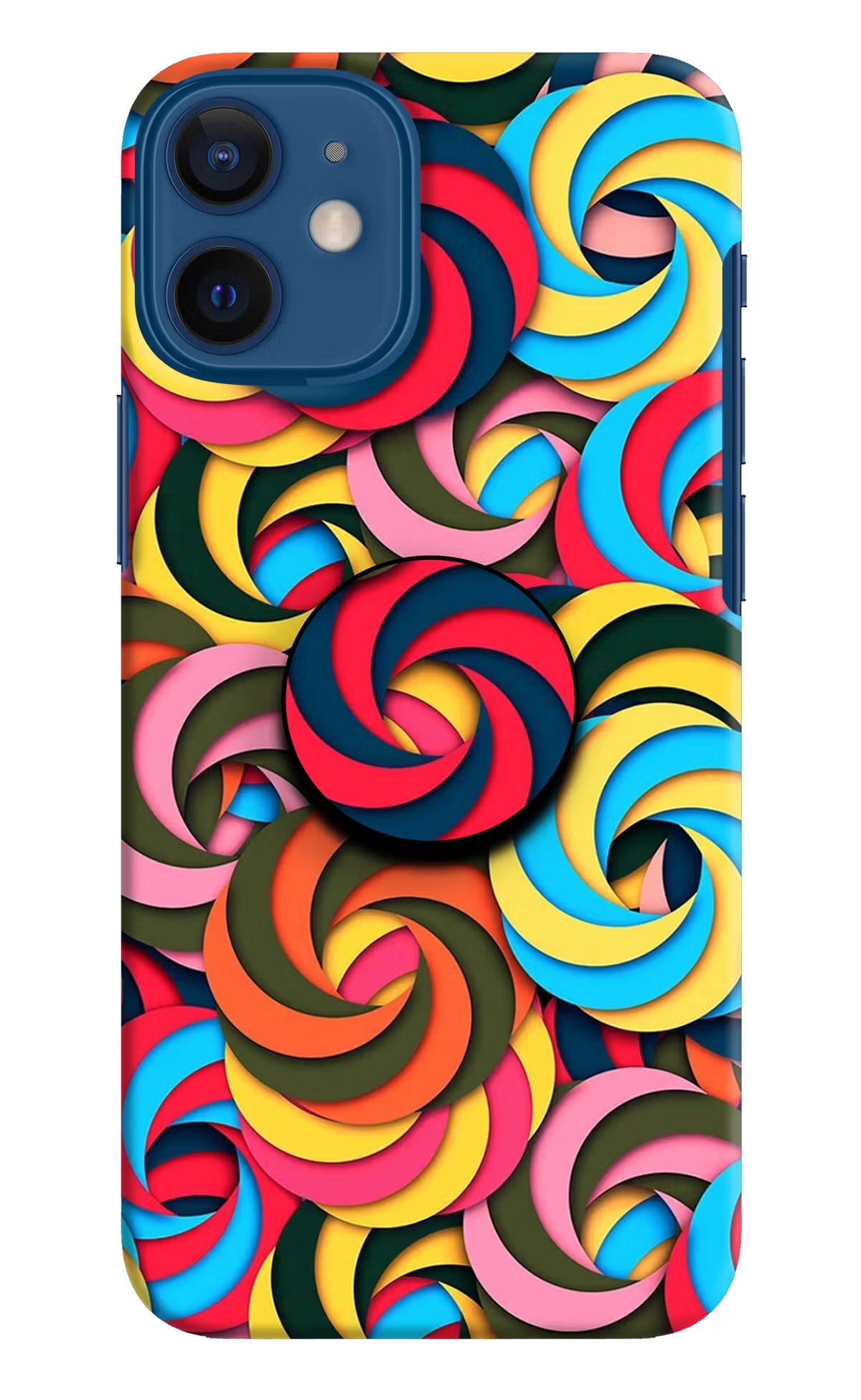 Spiral Pattern iPhone 12 Mini Pop Case by Casekaro