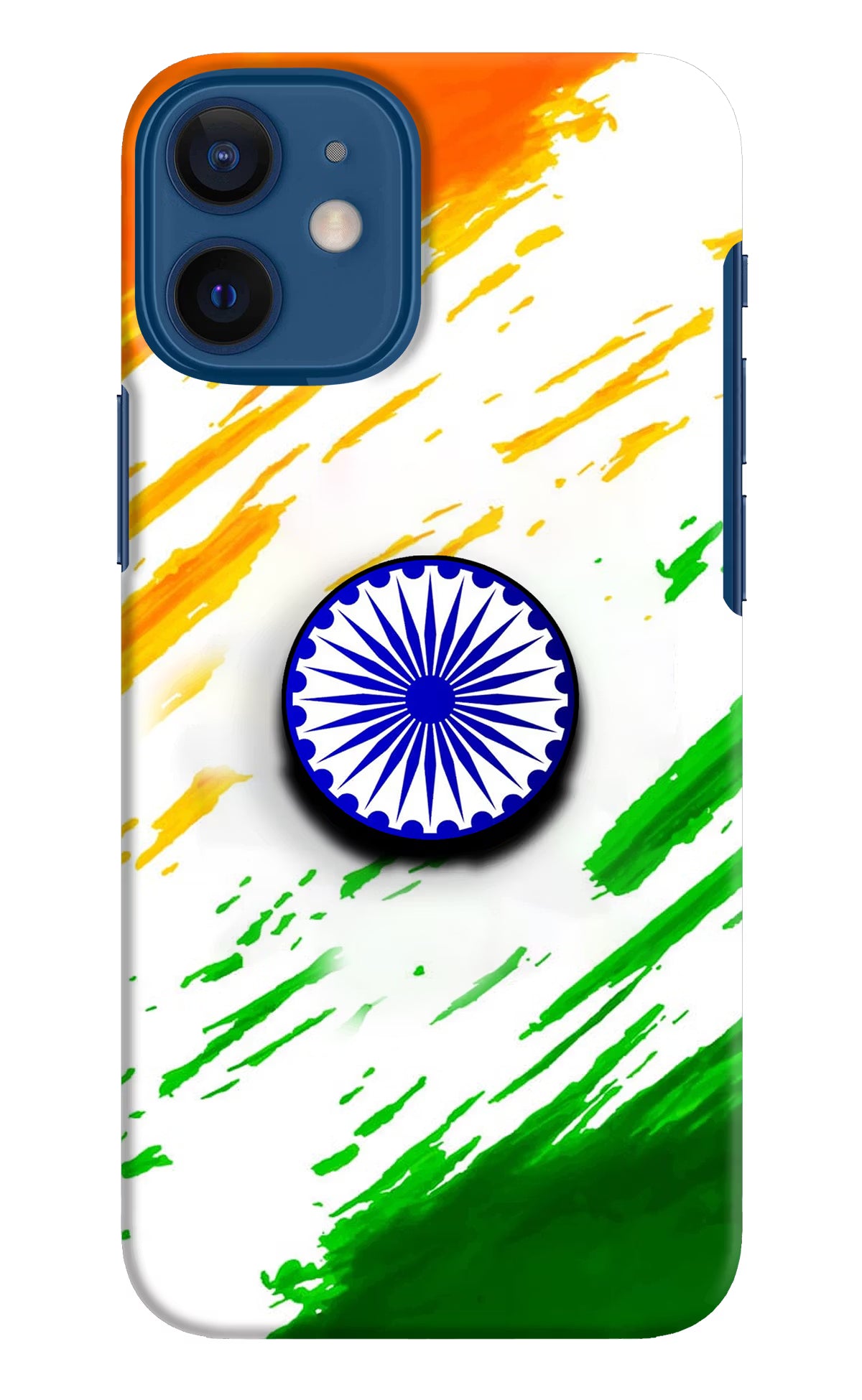 Indian Flag Ashoka Chakra iPhone 12 Mini Pop Case by Casekaro