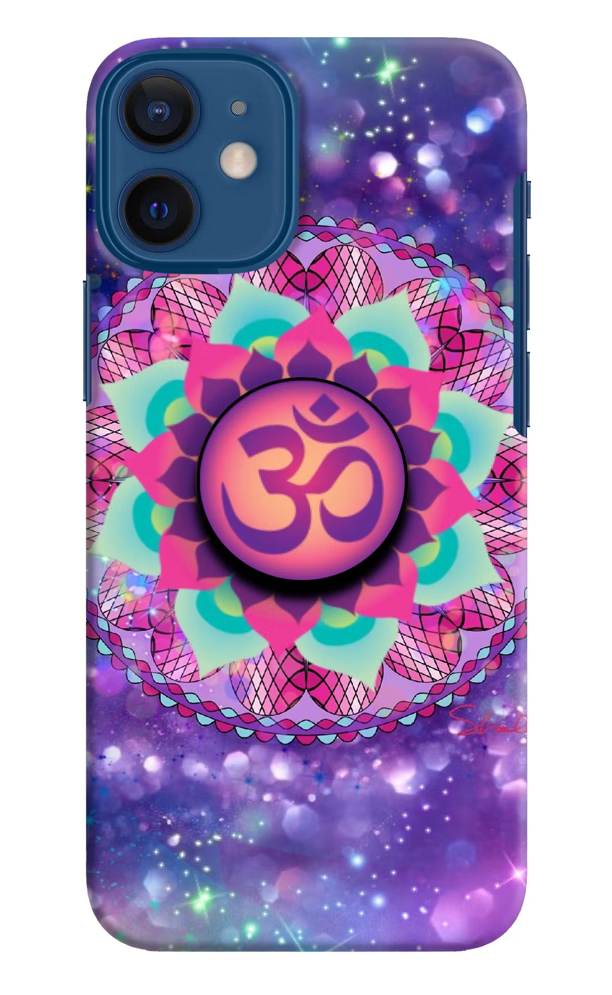 Om Purple iPhone 12 Mini Pop Case by Casekaro