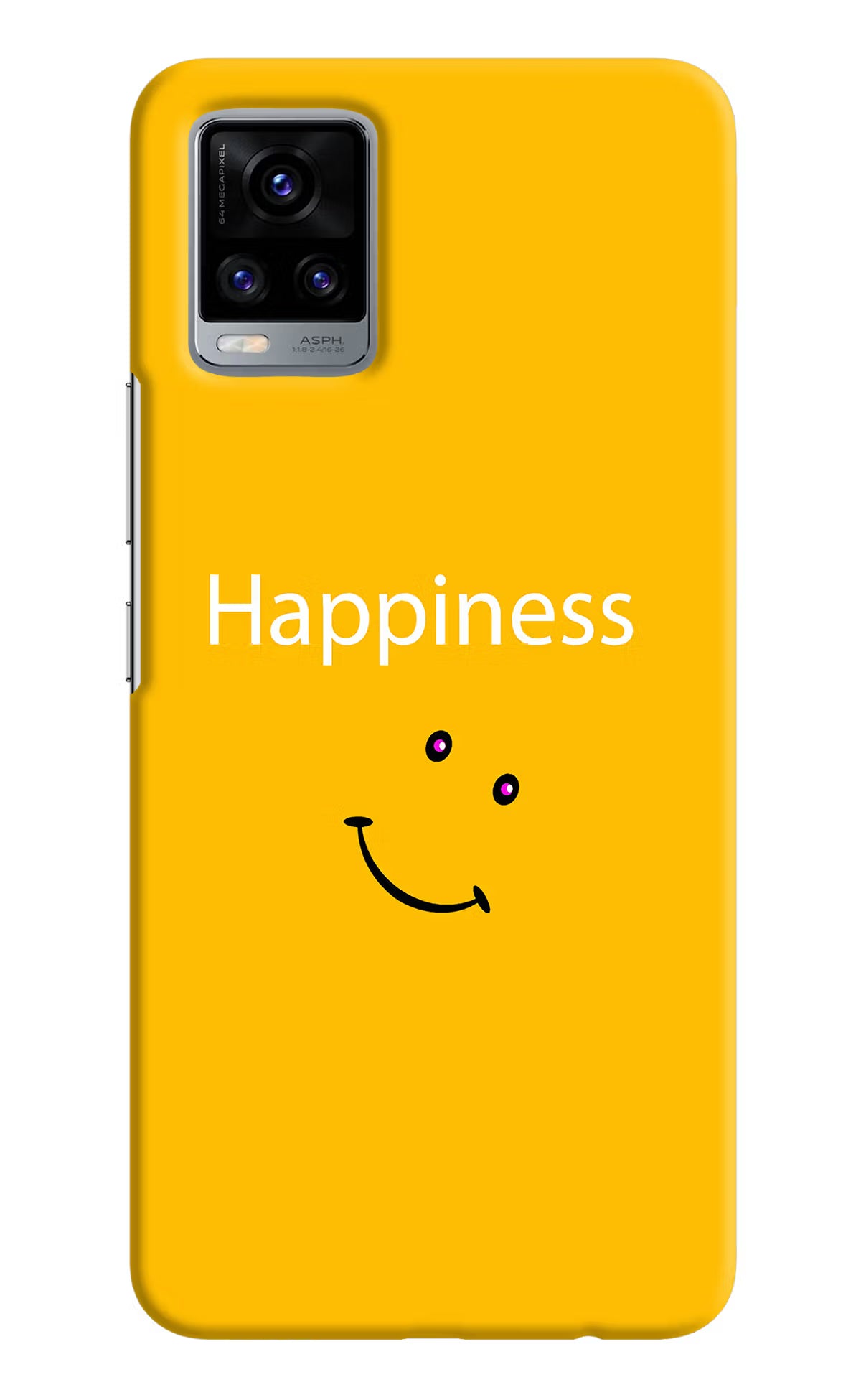 Happiness With Smiley Vivo V20 Hard Case Back Cover by Casekaro