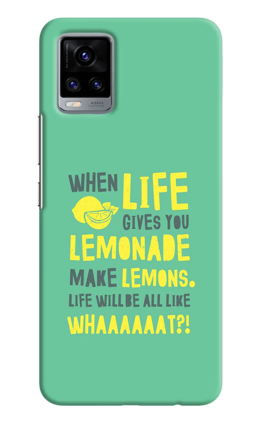 Quote Vivo V20 Hard Case Back Cover by Casekaro