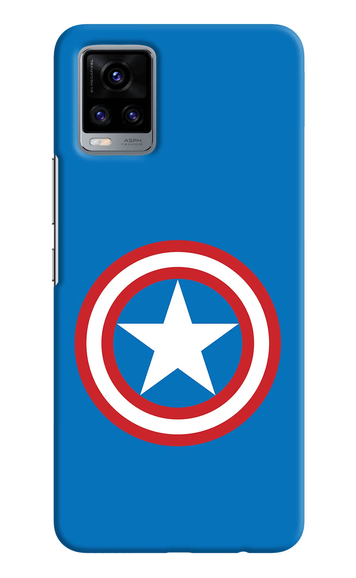 Captain America Logo Vivo V20 Hard Case Back Cover by Casekaro