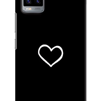 Heart Vivo V20 Hard Case Back Cover by Casekaro