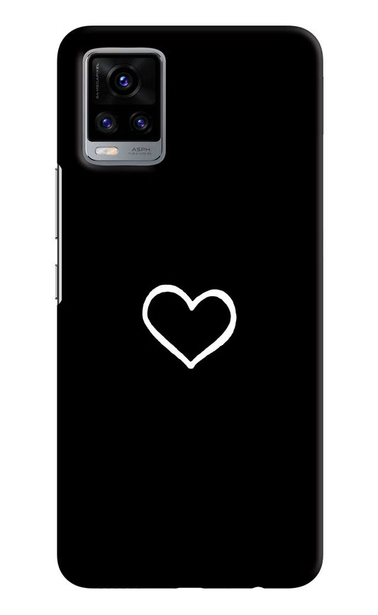 Heart Vivo V20 Hard Case Back Cover by Casekaro