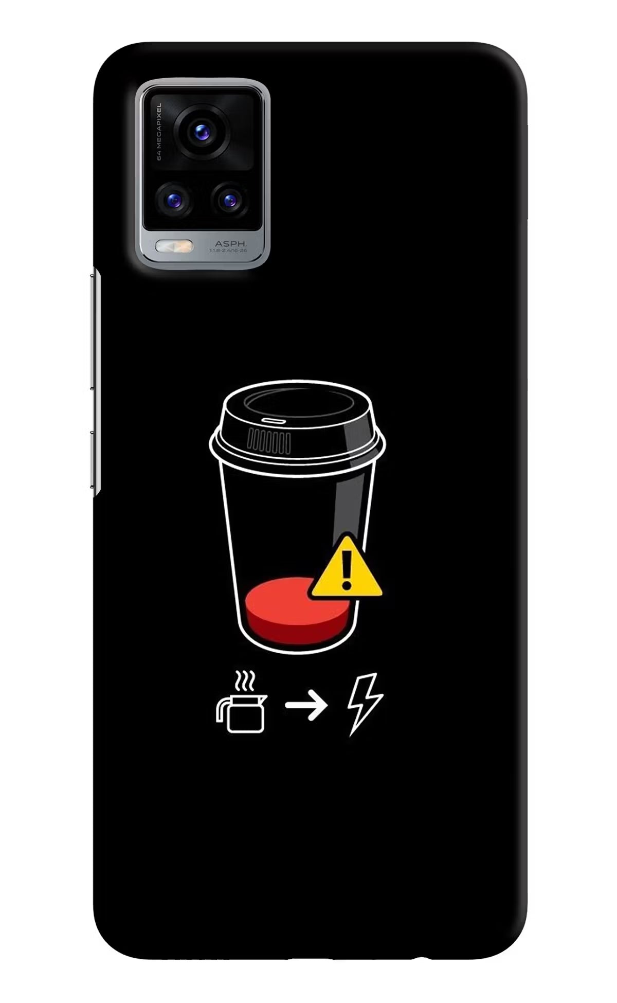Coffee Vivo V20 Hard Case Back Cover by Casekaro