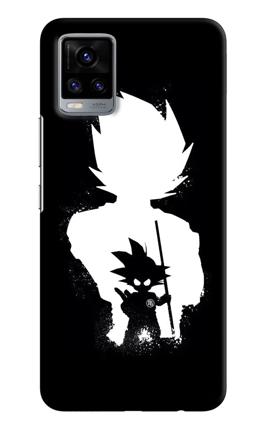 Goku Shadow Vivo V20 Hard Case Back Cover by Casekaro