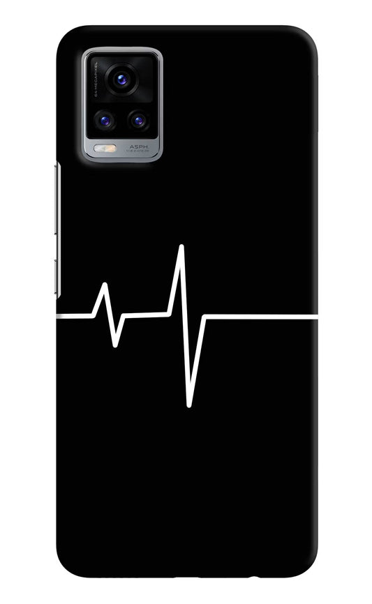 Heart Beats Vivo V20 Hard Case Back Cover by Casekaro