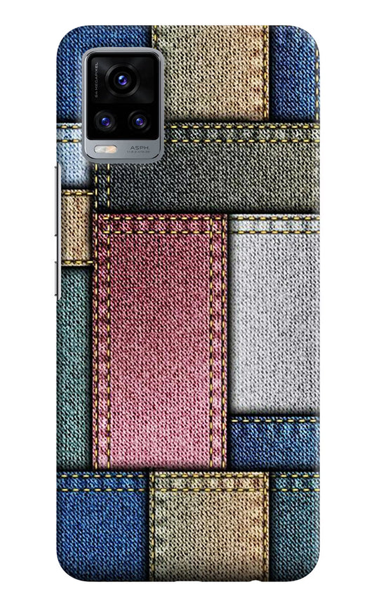 Multicolor Jeans Vivo V20 Hard Case Back Cover by Casekaro