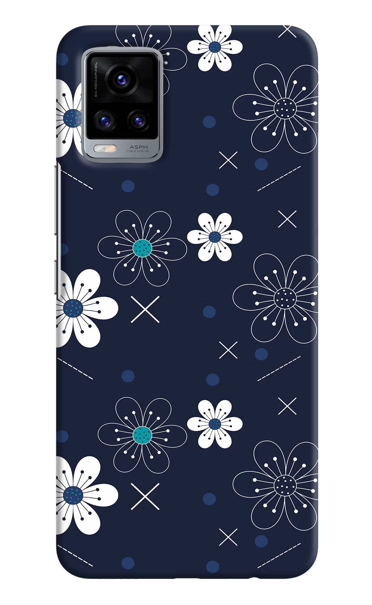 Flowers Vivo V20 Hard Case Back Cover by Casekaro
