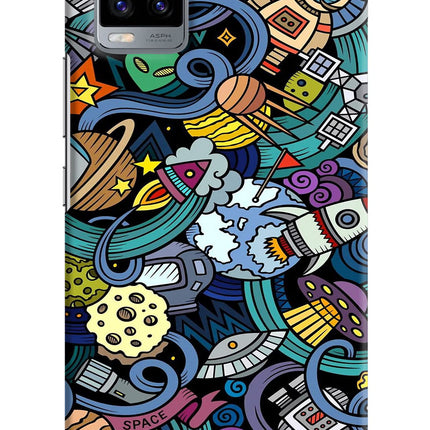 Space Abstract Vivo V20 Hard Case Back Cover by Casekaro