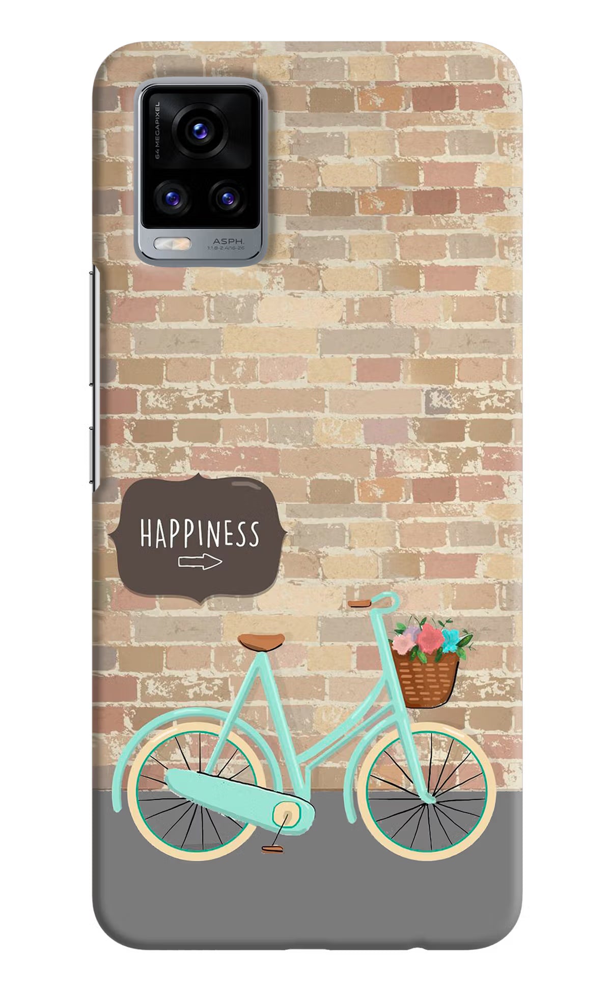 Happiness Artwork Vivo V20 Hard Case Back Cover by Casekaro