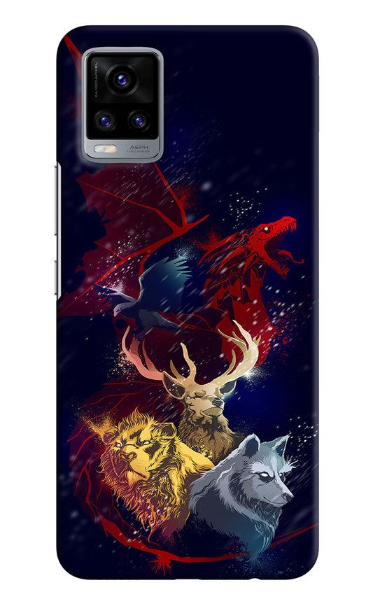 Game Of Thrones Vivo V20 Hard Case Back Cover by Casekaro