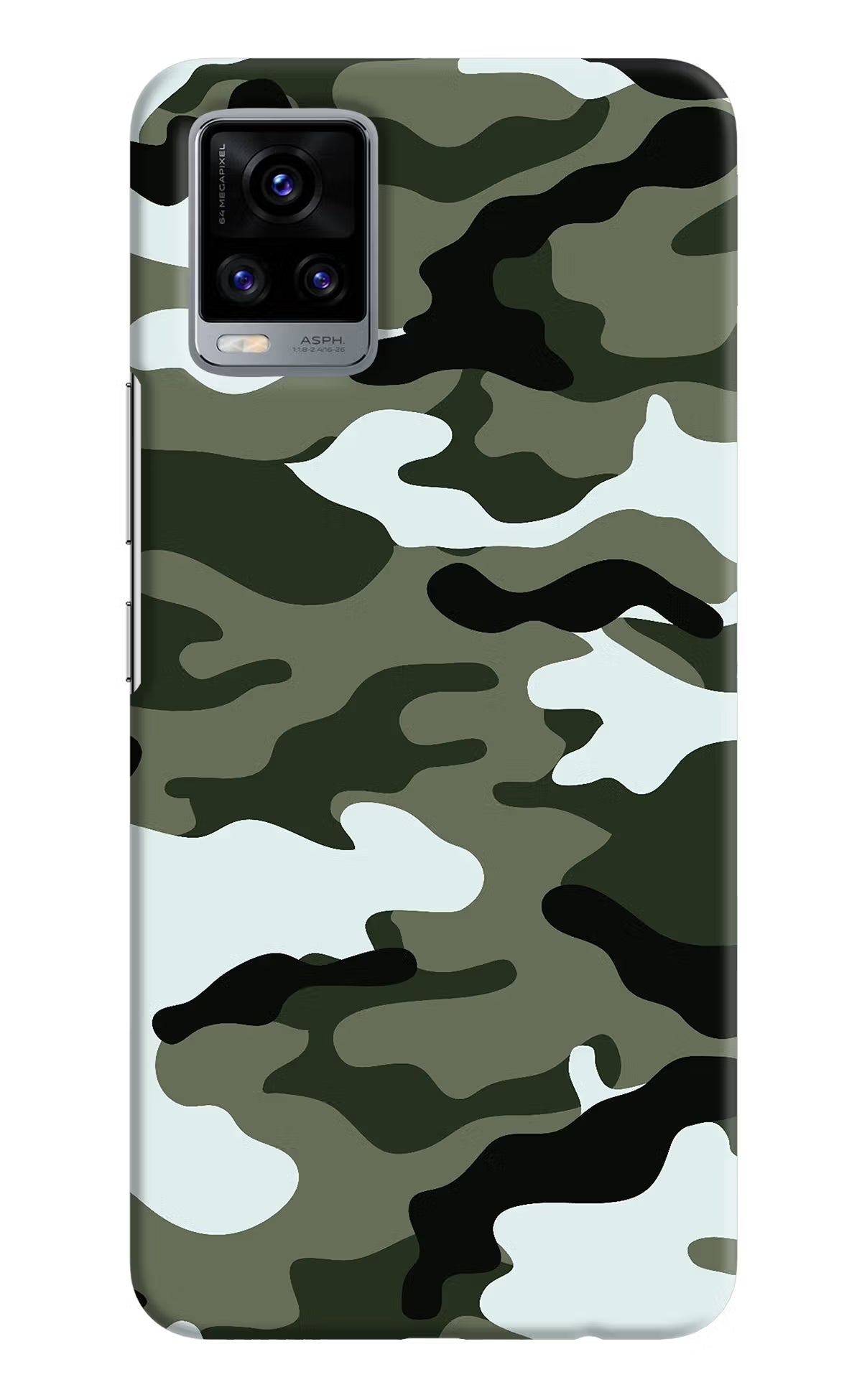 Camouflage Vivo V20 Hard Case Back Cover by Casekaro