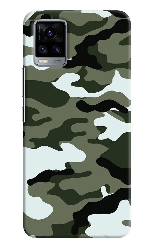 Camouflage Vivo V20 Hard Case Back Cover by Casekaro