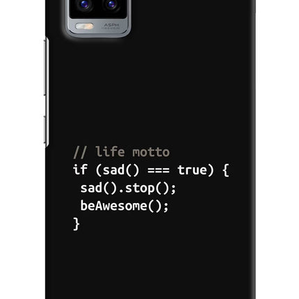 Life Motto Code Vivo V20 Hard Case Back Cover by Casekaro