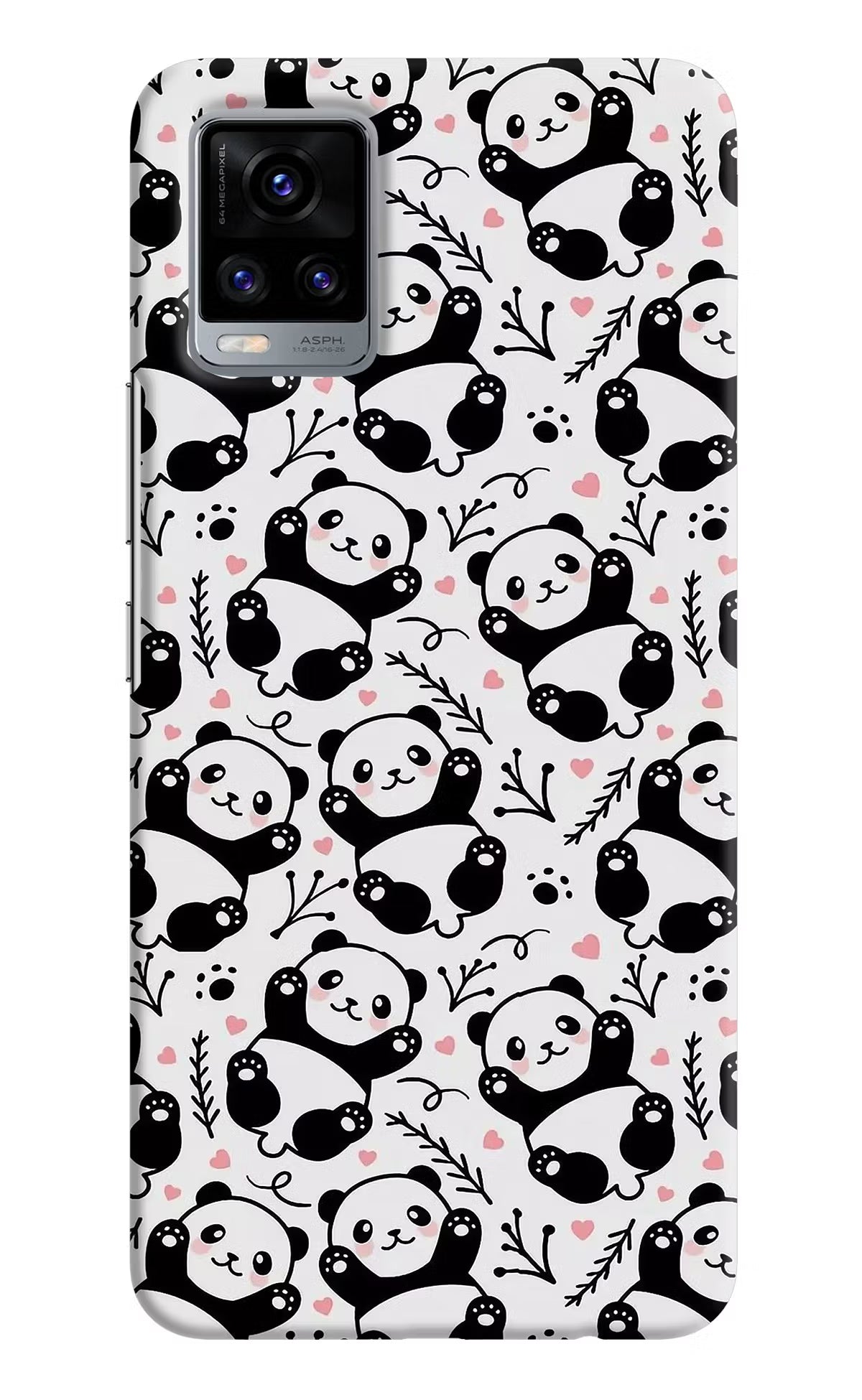 Cute Panda Vivo V20 Hard Case Back Cover by Casekaro