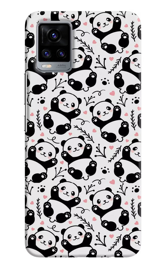 Cute Panda Vivo V20 Hard Case Back Cover by Casekaro
