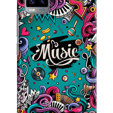 Music Graffiti Vivo V20 Hard Case Back Cover by Casekaro