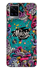Music Graffiti Vivo V20 Hard Case Back Cover by Casekaro