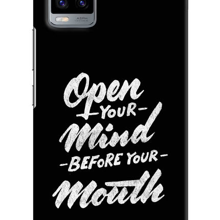 Open Your Mind Before Your Mouth Vivo V20 Hard Case Back Cover by Casekaro