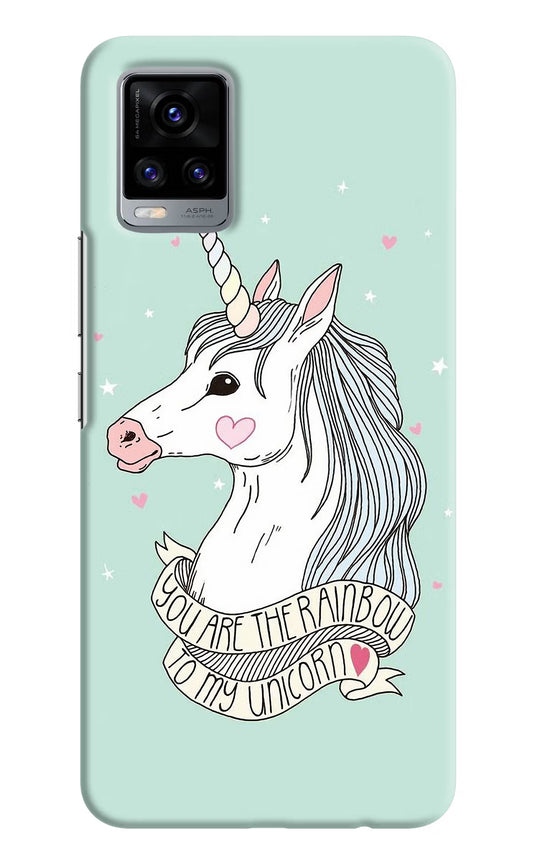 Unicorn Wallpaper Vivo V20 Hard Case Back Cover by Casekaro