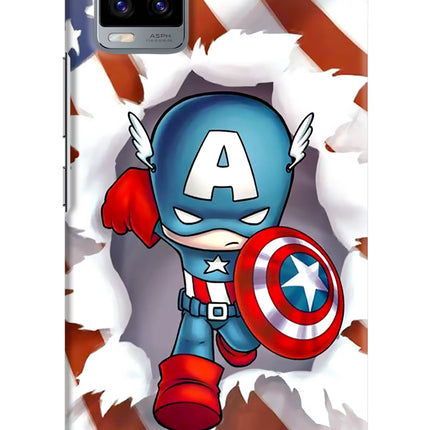 Captain America Vivo V20 Hard Case Back Cover by Casekaro