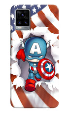 Captain America Vivo V20 Hard Case Back Cover by Casekaro