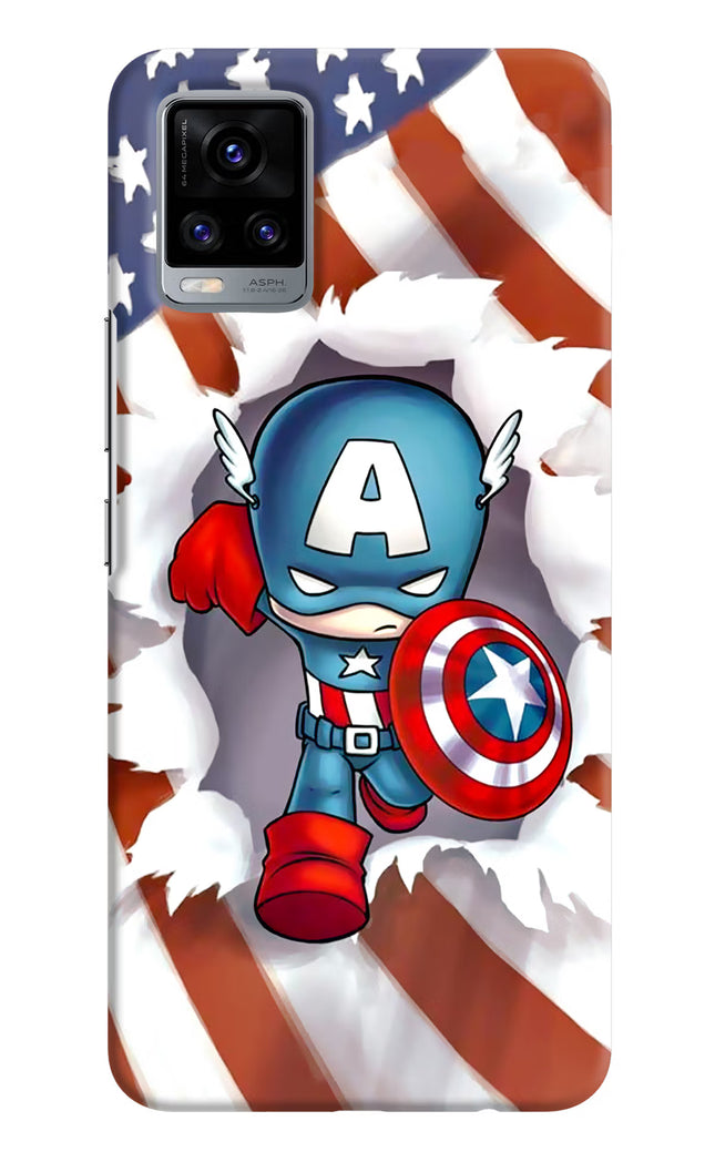 Captain America Vivo V20 Hard Case Back Cover by Casekaro