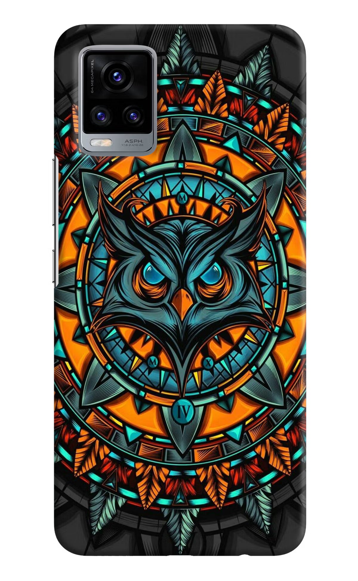 Angry Owl Art Vivo V20 Hard Case Back Cover by Casekaro