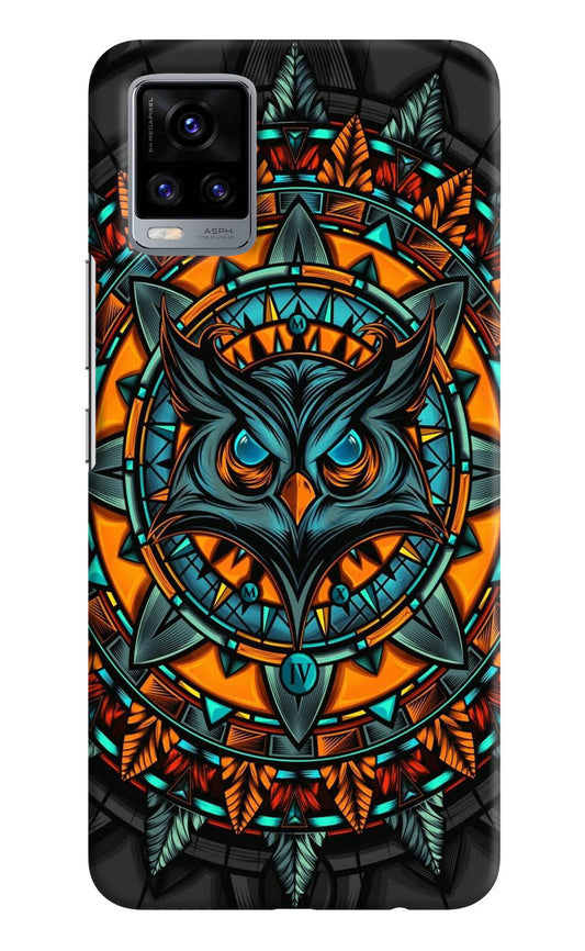 Angry Owl Art Vivo V20 Hard Case Back Cover by Casekaro
