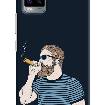 Smoking Vivo V20 Hard Case Back Cover by Casekaro