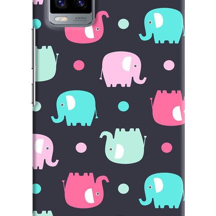 Elephants Vivo V20 Hard Case Back Cover by Casekaro