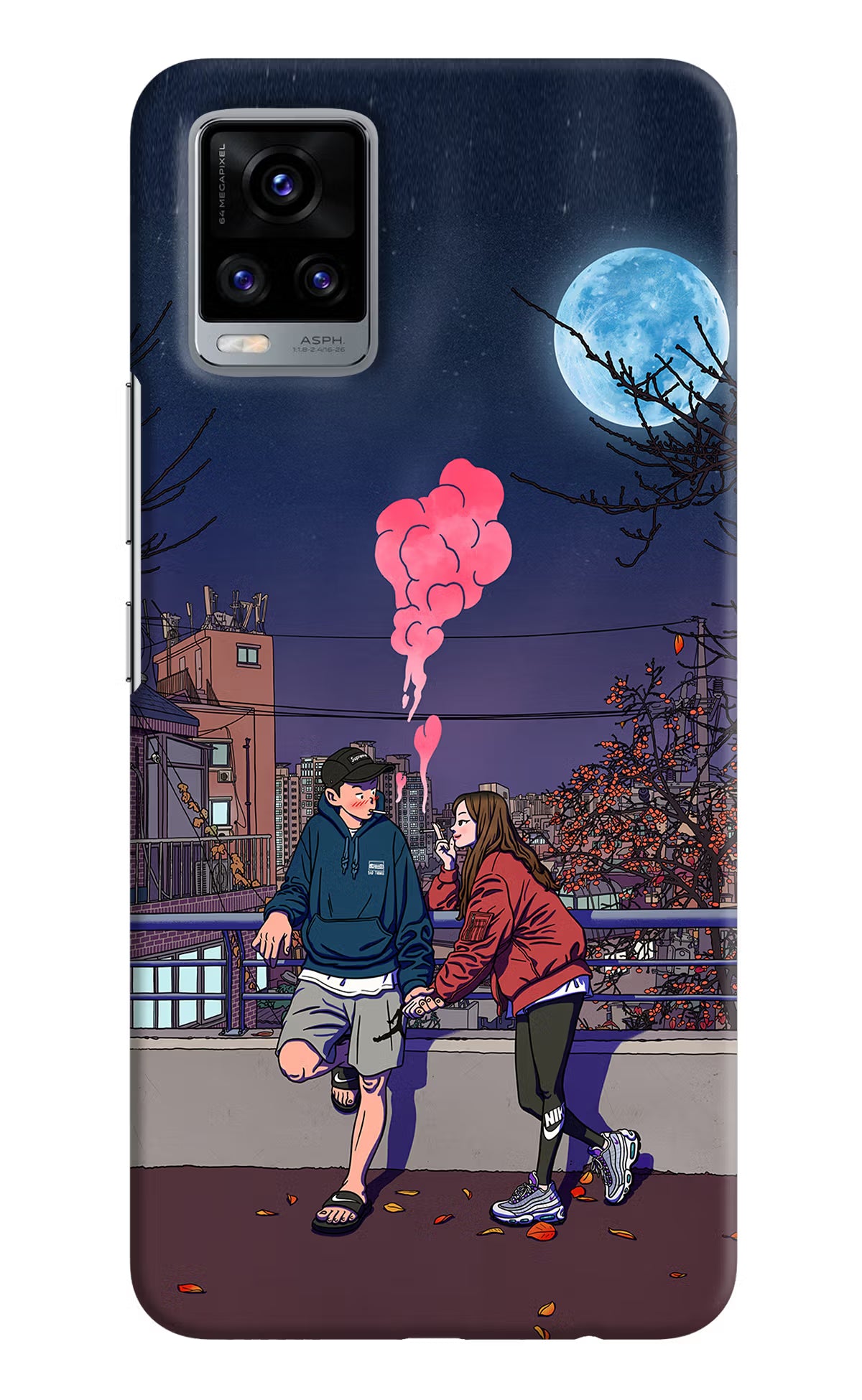 Chilling Couple Vivo V20 Hard Case Back Cover by Casekaro